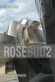 ( SPAGNA - SPAIN) BASQUE LAND VIZCAIA PAESI BASCHI : BILBAO : THE GUGGENHEIM MUSEUM DI FRANK GEHRY-  © 2004 Graziano Arici/Rosebud2 / GEO MUSEO ARCHITETTURA CONTEMPORANEA METALLO