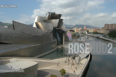 ( SPAGNA - SPAIN) BASQUE LAND VIZCAIA PAESI BASCHI : BILBAO : THE GUGGENHEIM MUSEUM DI FRANK GEHRY-  © 2004 Graziano Arici/Rosebud2 / GEO MUSEO ARCHITETTURA CONTEMPORANEA METALLO