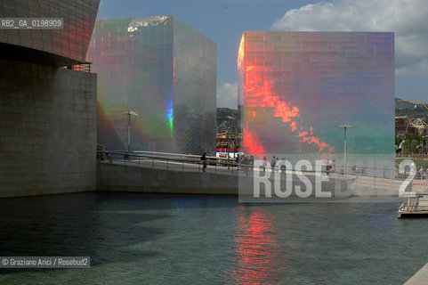 ( SPAGNA - SPAIN) BASQUE LAND VIZCAIA PAESI BASCHI : BILBAO : THE GUGGENHEIM MUSEUM DI FRANK GEHRY-  © 2004 Graziano Arici/Rosebud2 / GEO MUSEO ARCHITETTURA CONTEMPORANEA METALLO
