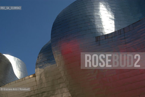 ( SPAGNA - SPAIN) BASQUE LAND VIZCAIA PAESI BASCHI : BILBAO : THE GUGGENHEIM MUSEUM DI FRANK GEHRY-  © 2004 Graziano Arici/Rosebud2 / GEO MUSEO ARCHITETTURA CONTEMPORANEA METALLO