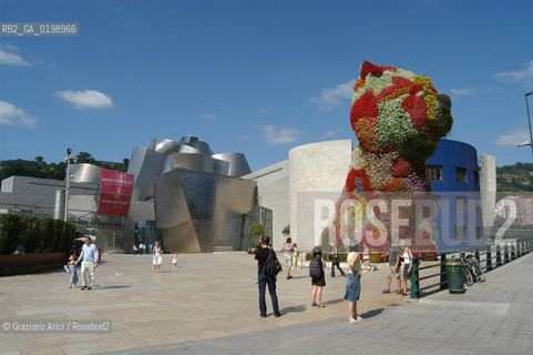 ( SPAGNA - SPAIN) BASQUE LAND VIZCAIA PAESI BASCHI : BILBAO : THE GUGGENHEIM MUSEUM DI FRANK GEHRY-  © 2004 Graziano Arici/Rosebud2 / GEO MUSEO ARCHITETTURA CONTEMPORANEA METALLO