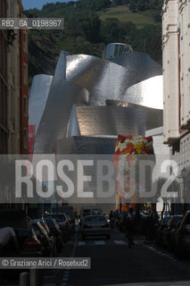 ( SPAGNA - SPAIN) BASQUE LAND VIZCAIA PAESI BASCHI : BILBAO : THE GUGGENHEIM MUSEUM DI FRANK GEHRY-  © 2004 Graziano Arici/Rosebud2 / GEO MUSEO ARCHITETTURA CONTEMPORANEA METALLO