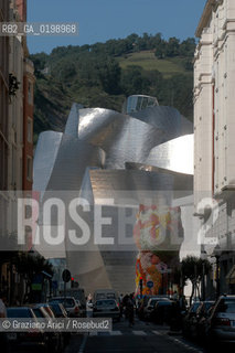 ( SPAGNA - SPAIN) BASQUE LAND VIZCAIA PAESI BASCHI : BILBAO : THE GUGGENHEIM MUSEUM DI FRANK GEHRY-  © 2004 Graziano Arici/Rosebud2 / GEO MUSEO ARCHITETTURA CONTEMPORANEA METALLO
