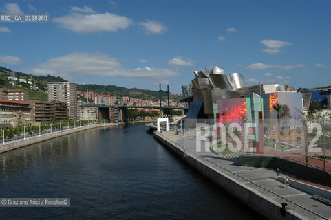 ( SPAGNA - SPAIN) BASQUE LAND VIZCAIA PAESI BASCHI : BILBAO : THE GUGGENHEIM MUSEUM DI FRANK GEHRY-  © 2004 Graziano Arici/Rosebud2 / GEO MUSEO ARCHITETTURA CONTEMPORANEA METALLO