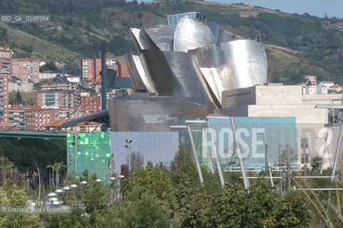 ( SPAGNA - SPAIN) BASQUE LAND VIZCAIA PAESI BASCHI : BILBAO : THE GUGGENHEIM MUSEUM DI FRANK GEHRY-  © 2004 Graziano Arici/Rosebud2 / GEO MUSEO ARCHITETTURA CONTEMPORANEA METALLO
