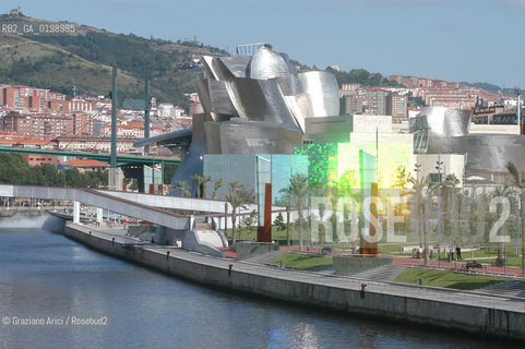 ( SPAGNA - SPAIN) BASQUE LAND VIZCAIA PAESI BASCHI : BILBAO : THE GUGGENHEIM MUSEUM DI FRANK GEHRY-  © 2004 Graziano Arici/Rosebud2 / GEO MUSEO ARCHITETTURA CONTEMPORANEA METALLO