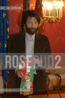 VENEZIA 21 APRILE 2005 - INSEDIAMENTO DEL SINDACO DI VENEZIA MASSIMO CACCIARI  ©Graziano Arici/Rosebud2 LETTERATURA FILOSOFIA.
