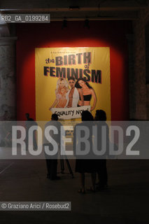 VENEZIA 8/06/05 - 51 ESPOSIZIONE INTERNAZIONALE DARTE - LARSENALE: LINSTALLAZIONE  DEL GRUPPO GUERILLA GIRLS ©Graziano Arici/Rosebud2 BIENNALE