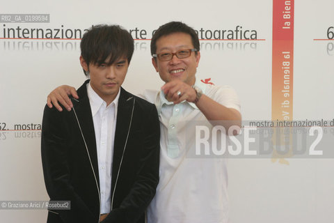 01_09_05 - 62 VENICE FILM FESTIVAL - FILM INITIAL D - LEFT TO RIGHT: THE ACTOR JAY CHOU AND THE DIRECTOR ANDREW LAU.©Graziano Arici/Rosebud2