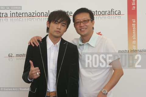 01_09_05 - 62 VENICE FILM FESTIVAL - FILM INITIAL D - LEFT TO RIGHT: THE ACTOR JAY CHOU AND THE DIRECTOR ANDREW LAU.©Graziano Arici/Rosebud2
