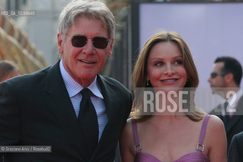 02_09_05 - 62 VENICE FILM FESTIVAL - FILM FRAGILE - PREMIERE/REDCARPET - THE ACTRESS CALISTA FLOCKHART WITH HER HAUSBAND HARRISON FORD.©Graziano Arici/Rosebud2