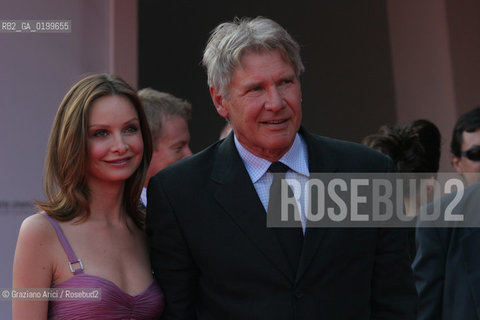 02_09_05 - 62 VENICE FILM FESTIVAL - FILM FRAGILE - PREMIERE/REDCARPET - THE ACTRESS CALISTA FLOCKHART WITH HER HAUSBAND HARRISON FORD.©Graziano Arici/Rosebud2