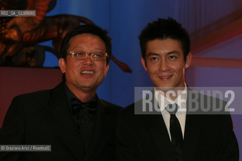 02_09_05 - 62 VENICE FILM FESTIVAL - FILM INITIAL D - PREMIERE/REDCARPET - THE DIRECTOR ANDREW LAU WITH THE ACTOR EDISON CHEN.©Graziano Arici/Rosebud2