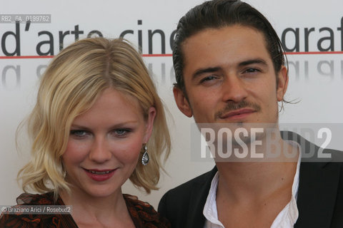 04_09_05 - 62 VENICE FILM FESTIVAL - FILM ELIZABETHTOWN - LEFT TO RIGHT: THE ACTORS ORLANDO BLOOM AND KIRSTEN DUNST .©Graziano Arici/Rosebud2