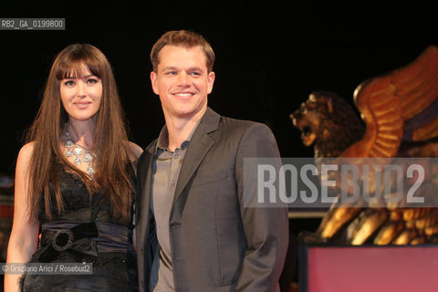 04_09_05 - 62 VENICE FILM FESTIVAL - FILM THE BROTHERS GRIMM - PREMIER/REDCARPET - THE ACTORS MONICA BELLUCCI AND MATT DAMON.©Graziano Arici/Rosebud2