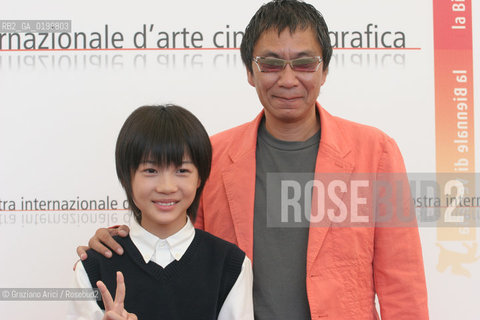 04_09_05 - 62 VENICE FILM FESTIVAL - FILM YOKAI DAISENSO - THE ACTOR KAMIKI RYUNOSUKE AND THE DIRECTOR MIIKE TAKASHI.©Graziano Arici/Rosebud2