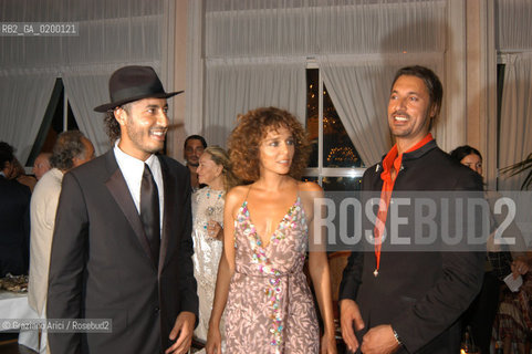 08/09/05 62¡ VENICE FILM FESTIVAL : THE LYBIAN PARTY : THE MOHAMMAR GHEDDAFI SONS MOTHASSAN AND SAADI WITH THE ACTRESS VALERIA GOLINO  ©Graziano Arici/Rosebud2