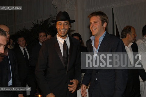 08/09/05 62¡ VENICE FILM FESTIVAL : THE LYBIAN PARTY : THE MOHAMMAR GHEDDAFI SON SAADI WITH THE PRINCE EMANUELE FILIBERTO DI SAVOIA  ©Graziano Arici/Rosebud2