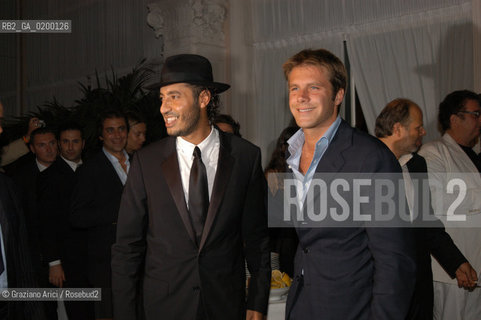 08/09/05 62¡ VENICE FILM FESTIVAL : THE LYBIAN PARTY : THE MOHAMMAR GHEDDAFI SON SAADI WITH THE PRINCE EMANUELE FILIBERTO DI SAVOIA  ©Graziano Arici/Rosebud2