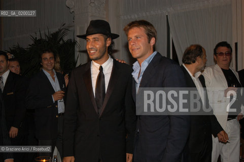08/09/05 62¡ VENICE FILM FESTIVAL : THE LYBIAN PARTY : THE MOHAMMAR GHEDDAFI SON SAADI WITH THE PRINCE EMANUELE FILIBERTO DI SAVOIA  ©Graziano Arici/Rosebud2