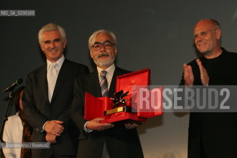 09_09_05 - 62 VENICE FILM FESTIVAL - HAYAO MIYAZAKI GOLDEN LION FOR LIFETIME ACHIEVEMENT.©Graziano Arici/Rosebud2