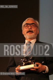 09_09_05 - 62 VENICE FILM FESTIVAL - HAYAO MIYAZAKI GOLDEN LION FOR LIFETIME ACHIEVEMENT.©Graziano Arici/Rosebud2