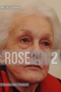 VENICE - VENEZIA 6 MARZO 2006 - THE ITALIAN POLITICIAN AND WRITER ROSSANA ROSSANDA ©Graziano Arici/Rosebud2 POLITICA LETTERATURA