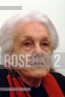 VENICE - VENEZIA 6 MARZO 2006 - THE ITALIAN POLITICIAN AND WRITER ROSSANA ROSSANDA ©Graziano Arici/Rosebud2 POLITICA LETTERATURA