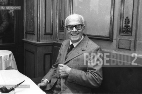 VENEZIA 1980 IL PRESIDENTE DELLA REPUBBLICA SANDRO PERTINI AL CAFFE FLORIAN ©Graziano Arici/Rosebud2 PIPA