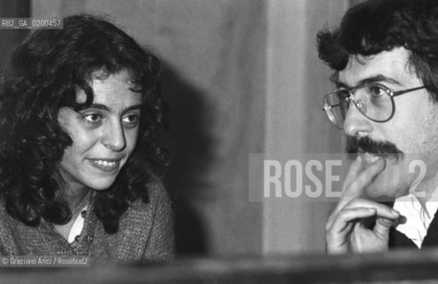 VENEZIA 1981 PROCESSO CONTRO LE BRIGATE ROSSE : I BRIGATISTI ROSSI ANTONIO SAVASTA ED EMANUELA FRASCELLA ©Graziano Arici/Rosebud2 POLITICA