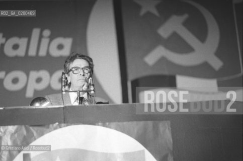 PADUA 7 JUNE 1984                                                                                                                                                                                                                                                                                                                                          THE LAST SPEECH OF THE SECRETARY OF PCI COMMUNIST ITALIAM PARTY ENRICO BERLINGUER BEFORE HIS DEADLY ATTACK - PADOVA 7 GIUGNO 1984 LULTIMO COMIZIO DI ENRICO BERLINGUER SEGRETARIO DEL PCI PARTITO COMUNISTA ITALIANO PRIMA DEL MANIFESTARSI DELLICTUS CHE LO PORTO ALLA MORTE ©Graziano Arici/Rosebud2 POLITICA