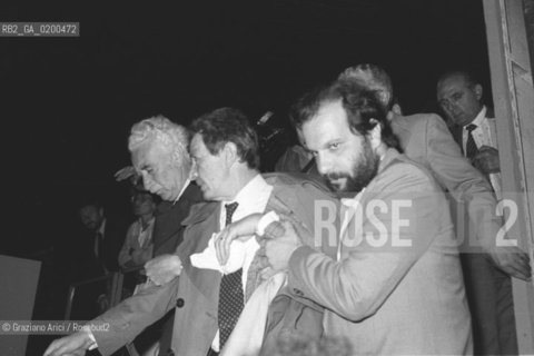 PADUA 7 JUNE 1984                                                                                                                                                                                                                                                                                                                                          THE LAST SPEECH OF THE SECRETARY OF PCI COMMUNIST ITALIAM PARTY ENRICO BERLINGUER BEFORE HIS DEADLY ATTACK - PADOVA 7 GIUGNO 1984 LULTIMO COMIZIO DI ENRICO BERLINGUER SEGRETARIO DEL PCI PARTITO COMUNISTA ITALIANO PRIMA DEL MANIFESTARSI DELLICTUS CHE LO PORTO ALLA MORTE ©Graziano Arici/Rosebud2 POLITICA