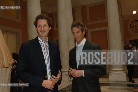 VENICE 29 APRILE 2006 -  OPENING OF THE PALAZZO GRASSI  AND THE EXPOSITION WHERE ARE WE GOING?  -  THE BUSINESSMEN JOHN ELKANN AND ALESSANDRO BENETTON ©Graziano Arici/Rosebud2 ARTE