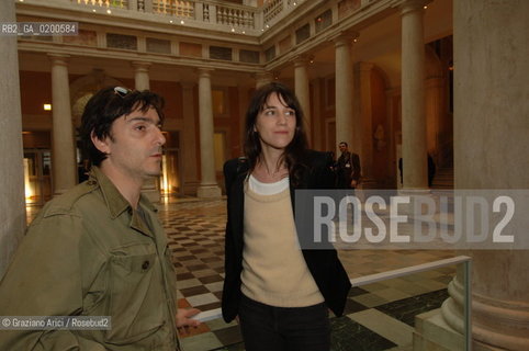 VENICE 29 APRILE 2006 -  OPENING OF THE PALAZZO GRASSI  AND THE EXPOSITION WHERE ARE WE GOING?  -  GRAND GALA :    THE ACTRESS CHARLOTTE GAISBOURG WITH YVAN ATTAL ©Graziano Arici/Rosebud2 ARTE