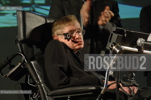 PADUA 9/05/06 - THE PHYSICIST STEPHEN HAWKING ©Graziano Arici/Rosebud2 SCIENZA FISICA HANDICAP