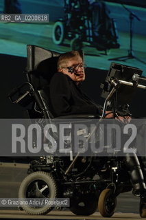 PADUA 9/05/06 - THE PHYSICIST STEPHEN HAWKING ©Graziano Arici/Rosebud2 SCIENZA FISICA HANDICAP