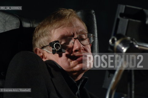 PADUA 9/05/06 - THE PHYSICIST STEPHEN HAWKING ©Graziano Arici/Rosebud2 SCIENZA FISICA HANDICAP