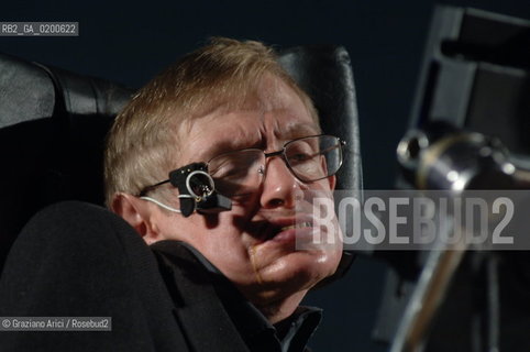 PADUA 9/05/06 - THE PHYSICIST STEPHEN HAWKING ©Graziano Arici/Rosebud2 SCIENZA FISICA HANDICAP