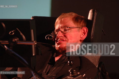 PADUA 9/05/06 - THE PHYSICIST STEPHEN HAWKING ©Graziano Arici/Rosebud2 SCIENZA FISICA HANDICAP