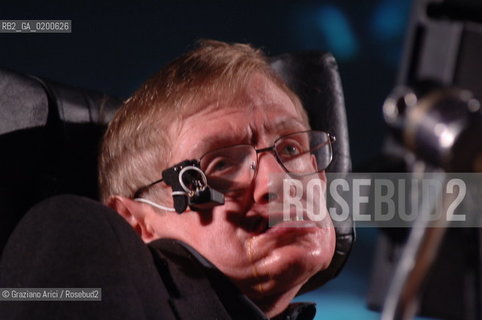 PADUA 9/05/06 - THE PHYSICIST STEPHEN HAWKING ©Graziano Arici/Rosebud2 SCIENZA FISICA HANDICAP