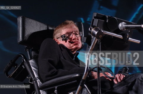 PADUA 9/05/06 - THE PHYSICIST STEPHEN HAWKING ©Graziano Arici/Rosebud2 SCIENZA FISICA HANDICAP