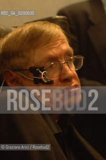 PADUA 9/05/06 - THE PHYSICIST STEPHEN HAWKING ©Graziano Arici/Rosebud2 SCIENZA FISICA HANDICAP