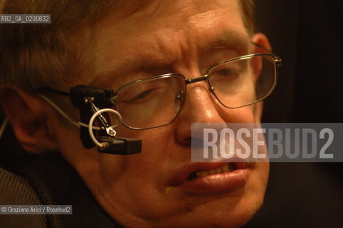 PADUA 9/05/06 - THE PHYSICIST STEPHEN HAWKING ©Graziano Arici/Rosebud2 SCIENZA FISICA HANDICAP