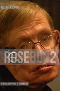 PADUA 9/05/06 - THE PHYSICIST STEPHEN HAWKING ©Graziano Arici/Rosebud2 SCIENZA FISICA HANDICAP