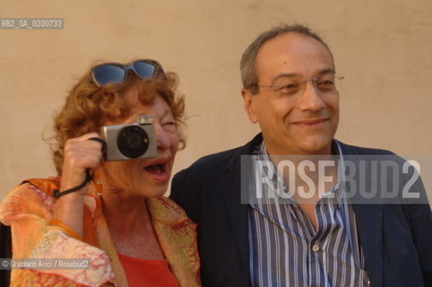 VENICE 10/09/06 - PREMIO CAMPIELLO AWARD : THE WRITER CLAUDIO PIERSANTI WITH INGE FELTRINELLI ©Graziano Arici/Rosebud2 LETTERATURA