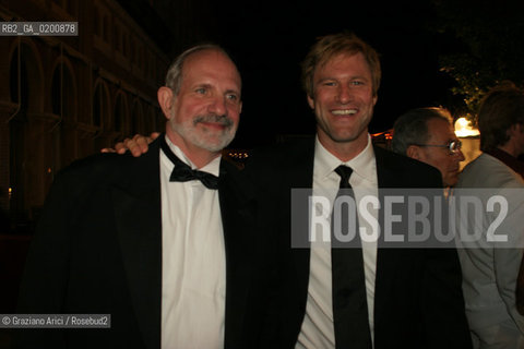 30_08_06 - 63 VENICE FILM FESTIVAL - FILM THE BLACK DAHLIA - OPENING PARTY - THE ACTOR AARON ECKHART AND THE DIRECTOR BRIAN DE PALMA.@ Graziano Arici/Rosebud2