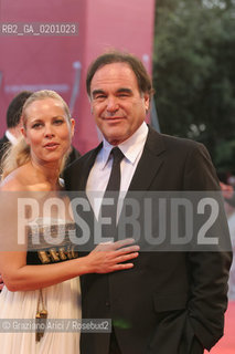 01_9_06 - 63 VENICE FILM FESTIVAL - RED CARPET - FILM WORLD TRADE CENTER - THE DIRECTOR OLIVER STONE WITH THE ACTRESS MARIA BELLO.@ Graziano Arici/Rosebud2