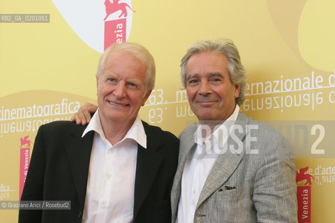 02_9_06 - 63 VENICE FILM FESTIVAL - FILM PRIVATE FEARS IN PUBLIC SPACES - THE ACTORS PIERRE ARDITI AND ANDRE` DUSSOLIER @ Graziano Arici/Rosebud2