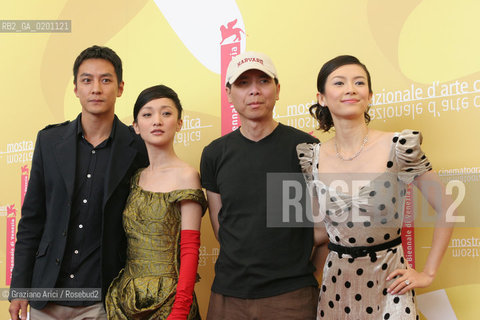 03_9_06 - 63 VENICE FILM FESTIVAL - FILM YEYAN - LEFT TO RIGHT: THE ACTOR DANIEL WU, THE ACTRESS ZHOU XUN, THE DIRECTOR FENG XIAGANG AND THE ACTRESS ZHANG ZIYI @ Graziano Arici/Rosebud2