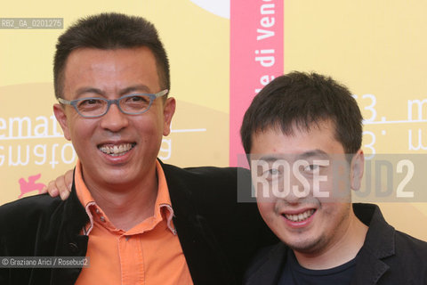 05_9_06 - 63 VENICE FILM FESTIVAL - FILM DONG -THE DIRECTOR JIA ZHANGKE WITH THE PAINTER LIU XIAODONG ©Graziano Arici/Rosebud2